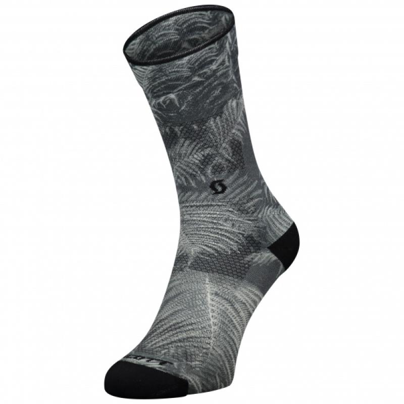 Pánske ponožky Trail Fern Crew blck/dk grey