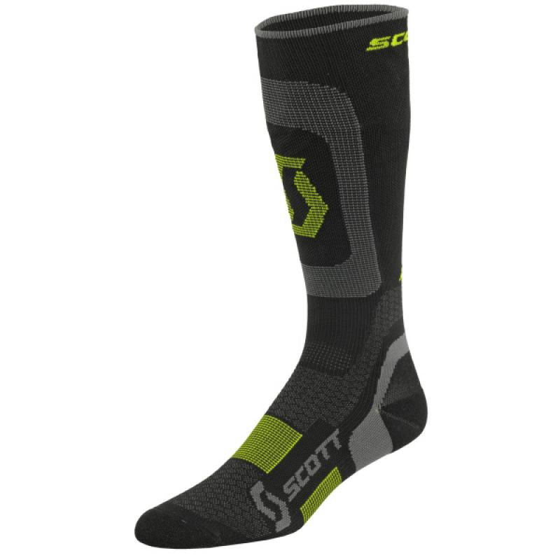 Pánske bežecké ponožky Compression blk/neon yel.
